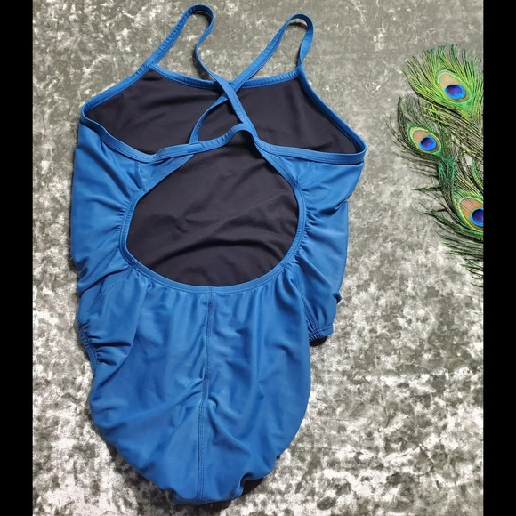 Nike Blue Cutout One-Piece Swimsuit - Picture 5 of 5
